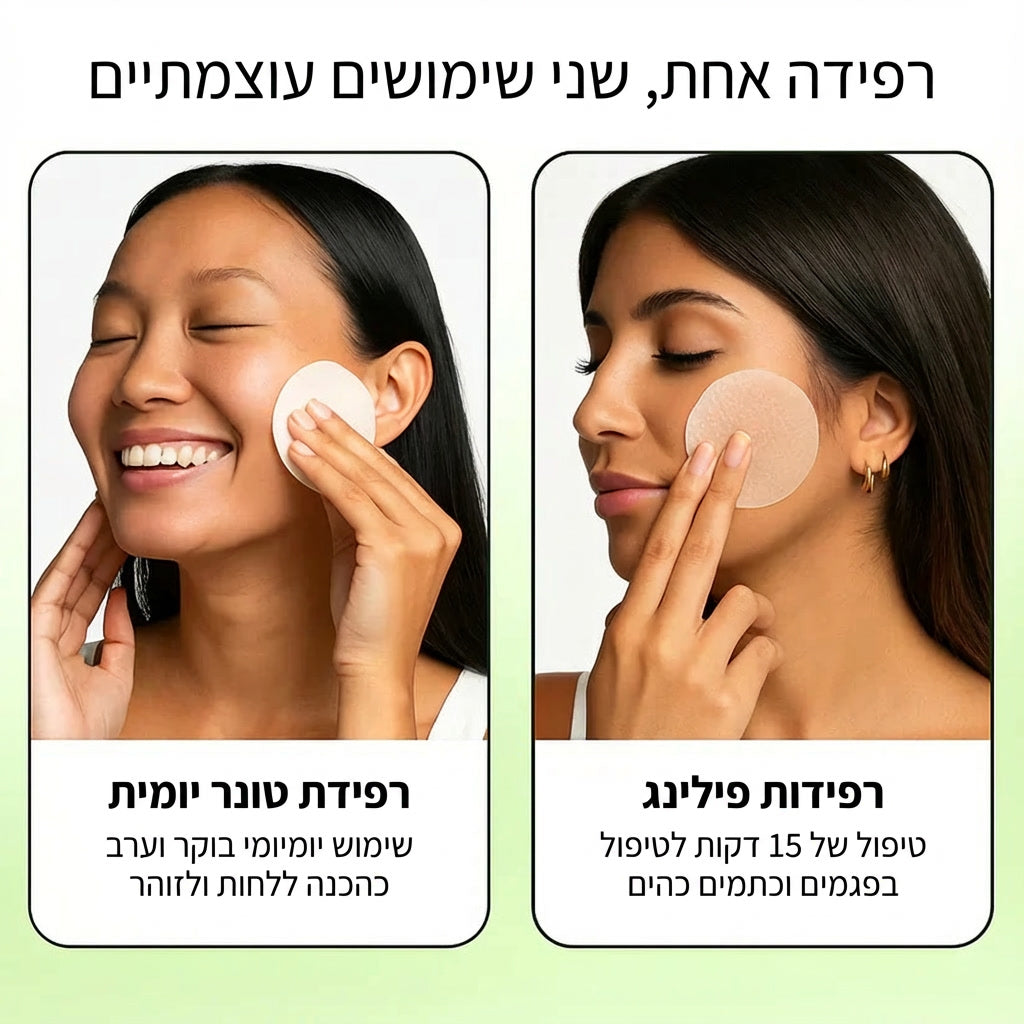 פדים לניקוי והברקת העור (Anti-Aging) קוריאניים